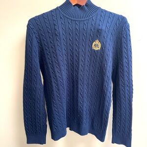 Ralph Lauren navy Cable Knit Sweater size XL